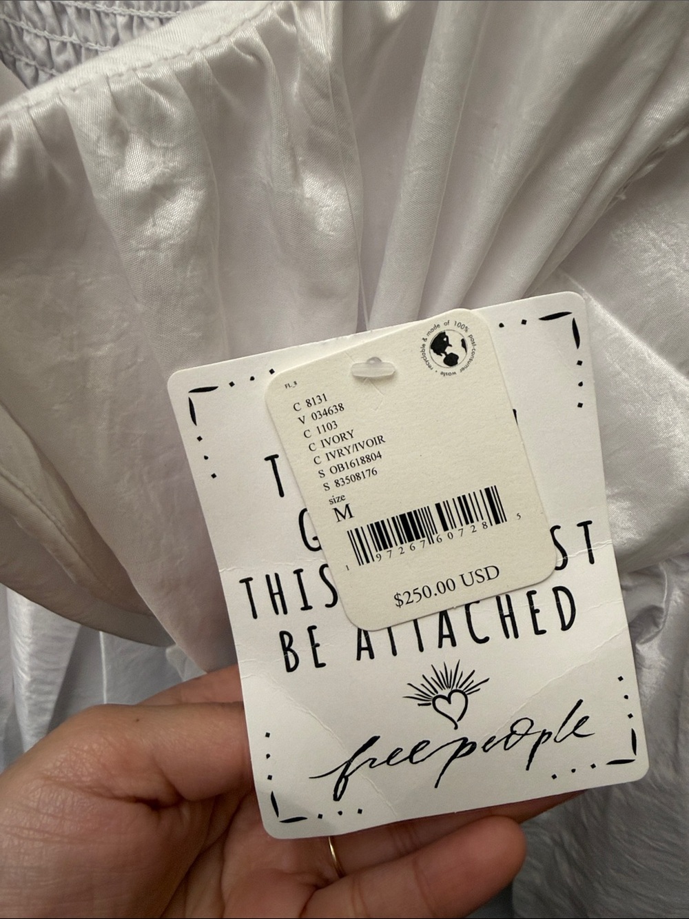 NWT Free People Jayde Wide Leg Bridal Jumpsuit Size M $250 - Picture 6 of 9